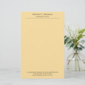 Professional Stylish Elegant Plain Modern Beige Briefpapier (Staand voorkant)