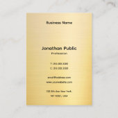 Professional Stylish Faux Gold Template Visitekaartje (Achterkant)