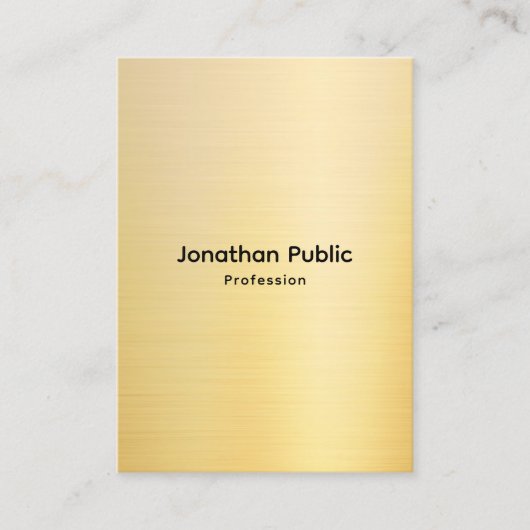 Professional Stylish Faux Gold Template Visitekaartje (Voorkant)