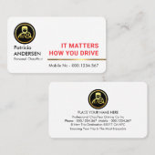 Professional Stylish Gold  Chauffeur Line Visitekaartje (Voorkant / Achterkant)