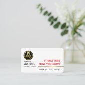 Professional Stylish Gold  Chauffeur Line Visitekaartje (Staand voorkant)