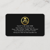 Professional Stylish Gold Handyman Tools Line Visitekaartje (Achterkant)