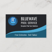 Professional Swimming Pool Service Company Visitekaartje (Voorkant)