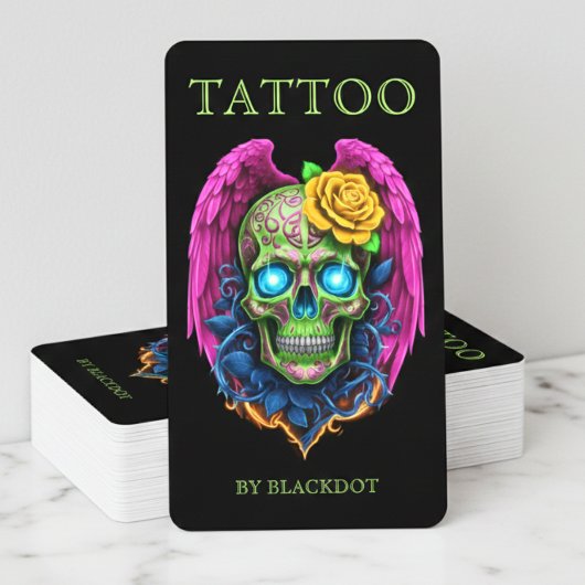 Professional Tattoo Artist Tattoo Studio Qr Code Visitekaartje