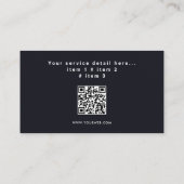 Professional Taxi Service  Visitekaartje (Achterkant)