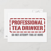 Professional Tea Drinker Briefkaart (Voorkant / Achterkant)