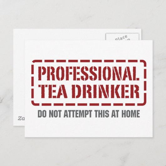 Professional Tea Drinker Briefkaart (Voorkant / Achterkant)