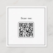 Professional Tennis Coach Foto & QR Code Modern Vierkante Visitekaartje (Achterkant)