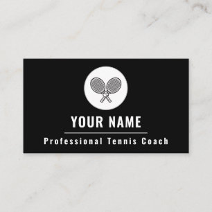 Professional Tennis Coach Instructor Country Club Visitekaartje