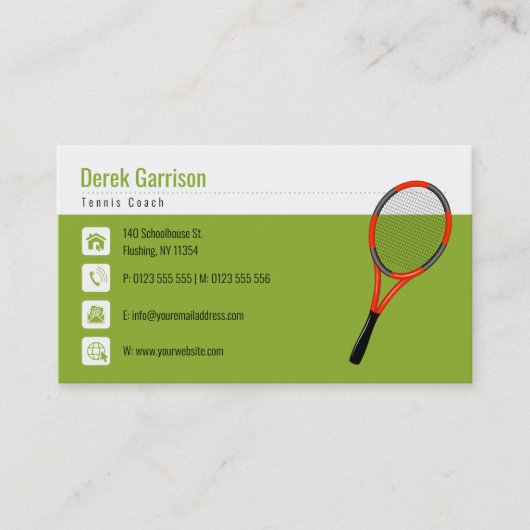Professional Tennis Coach | Meestersport Visitekaartje (Voorkant)
