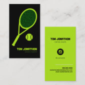 Professional Tennis Coach Pat Ball Black Visitekaartje (Voorkant / Achterkant)