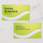 Professional Tennis Coach Sport Instructor  Visitekaartje (Voorkant / Achterkant)