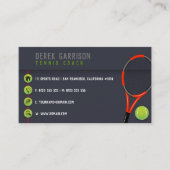 Professional Tennis Coach | Tennis Racket Visitekaartje (Voorkant)
