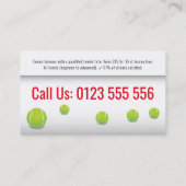 Professional Tennis Coach | Tennis Racket Visitekaartje (Achterkant)