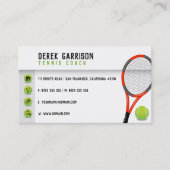 Professional Tennis Coach | Tennis Racket Visitekaartje (Voorkant)