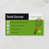 Professional Tennis Coach | Tennis Racket Visitekaartje (Voorkant)