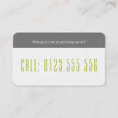 Professional Tennis Coach | Tennis Racket Visitekaartje (Achterkant)