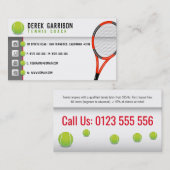 Professional Tennis Coach | Tennis Racket Visitekaartje (Voorkant / Achterkant)