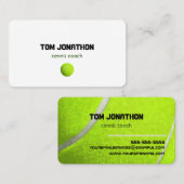 Professional Tennis Coach White Visitekaartje (Voorkant / Achterkant)