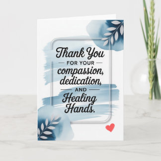 Professional Thank You Card for Doctor Kaart
