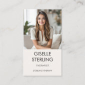 Professional Therapist Psychologist Photo Visitekaartje (Voorkant)