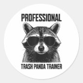 Professional Trash Panda Trainer  Ronde Sticker (Voorkant)