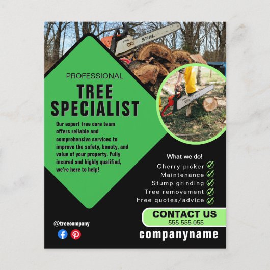 Professional Tree & Hedge Trimming Service | op ma Flyer (Voorkant)