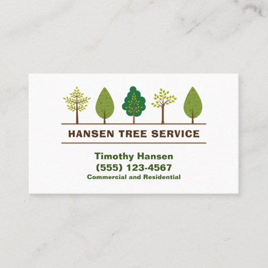 Professional Tree Landscaping Yard Service Visitekaartje (Voorkant)