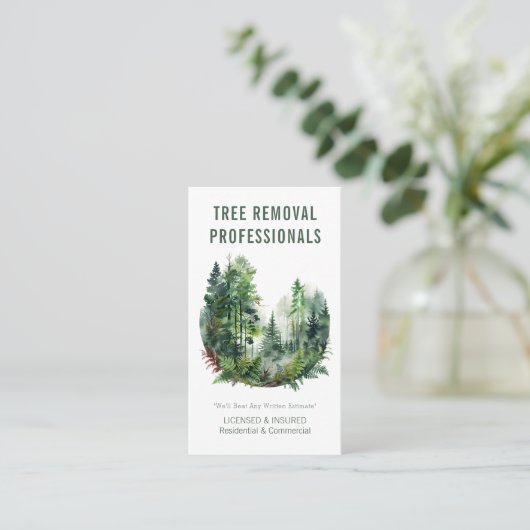 Professional Tree Removal Visitekaartje (Staand voorkant)