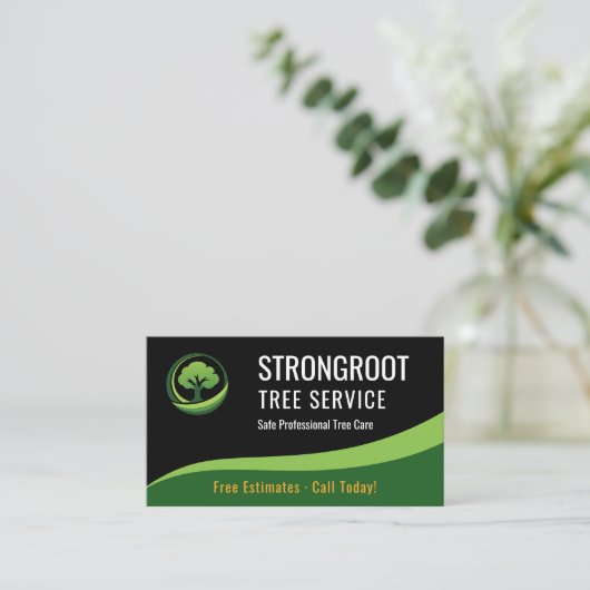 Professional Tree Service Arborist Company Visitekaartje (Staand voorkant)