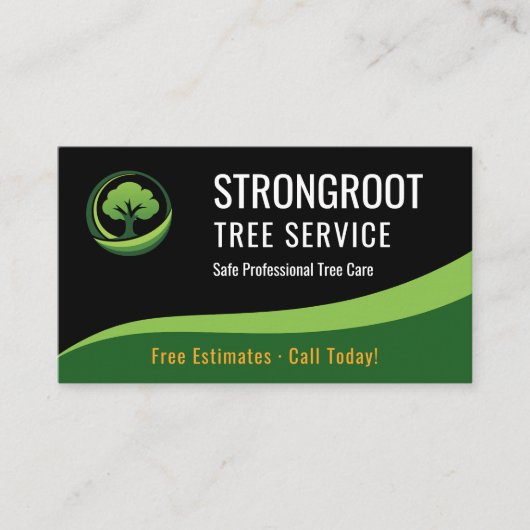 Professional Tree Service Arborist Company Visitekaartje (Voorkant)
