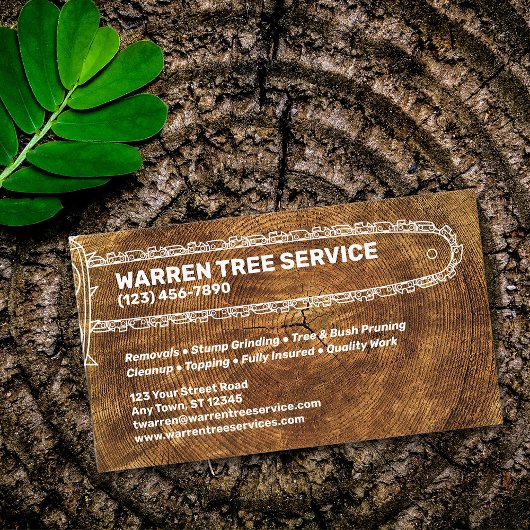 Professional Tree Service / Removal Company Visitekaartje