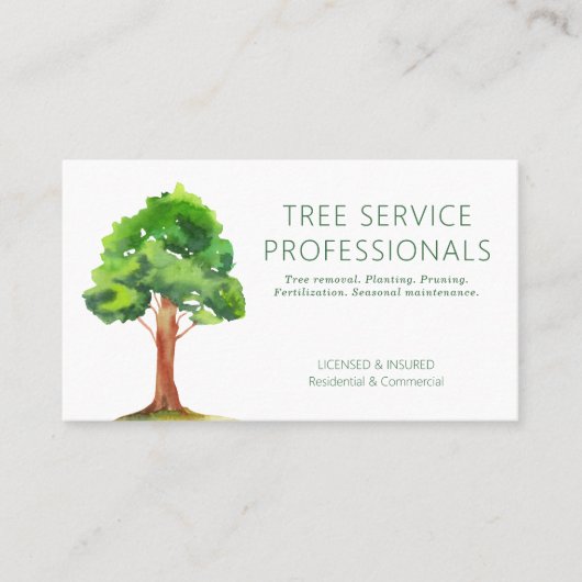 Professional Tree Services-Visitekaartje Visitekaartje (Voorkant)