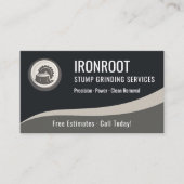 Professional Tree Stump Grinding Company Visitekaartje (Voorkant)