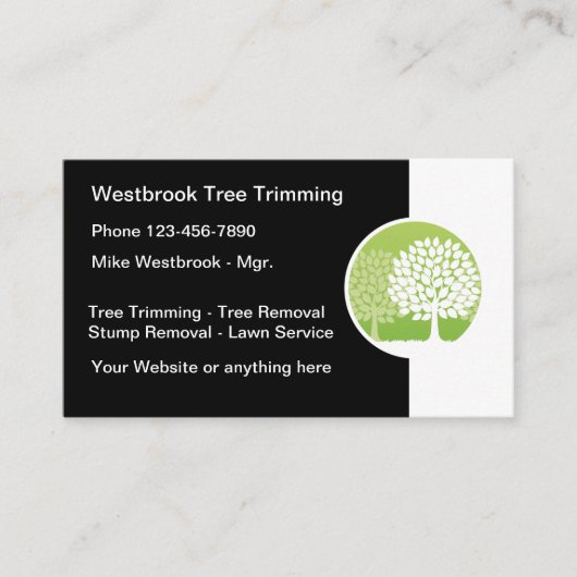 Professional Tree Trimming and Removal Service Visitekaartje (Voorkant)