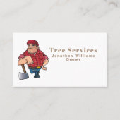 Professional Tree Trimming Service Cartoon Logger Visitekaartje (Voorkant)