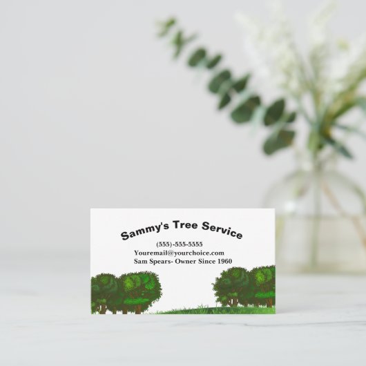 Professional Tree Trimming Service Visitekaartje (Staand voorkant)