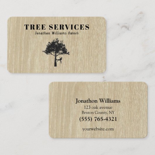 Professional Tree Trimming Service Visitekaartje (Voorkant / Achterkant)