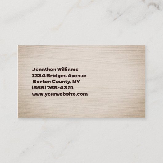 Professional Tree Trimming Service Visitekaartje (Achterkant)