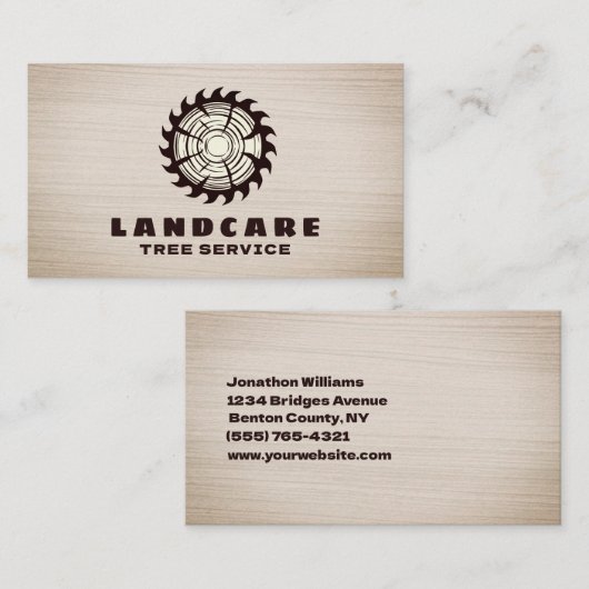 Professional Tree Trimming Service Visitekaartje (Voorkant / Achterkant)