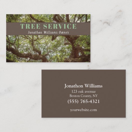 Professional Tree Trimming Service Visitekaartje (Voorkant / Achterkant)