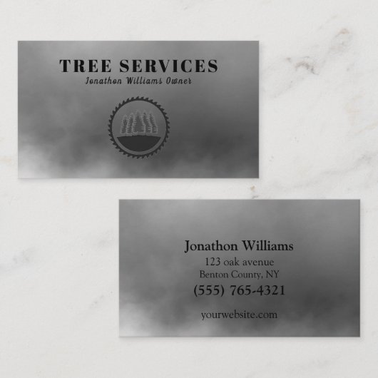 Professional Tree Trimming Service Visitekaartje (Voorkant / Achterkant)