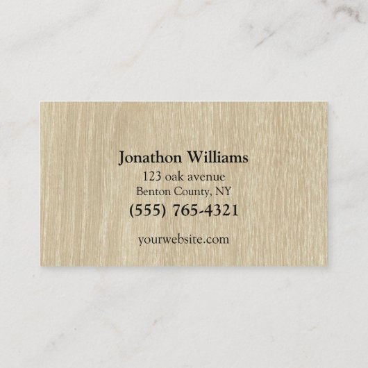 Professional Tree Trimming Services Visitekaartje (Achterkant)