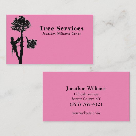 Professional Tree Trimming Services Visitekaartje (Voorkant / Achterkant)
