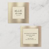 Professional Trendy Gold Beauty Modern Vierkante Visitekaartje (Voorkant / Achterkant)