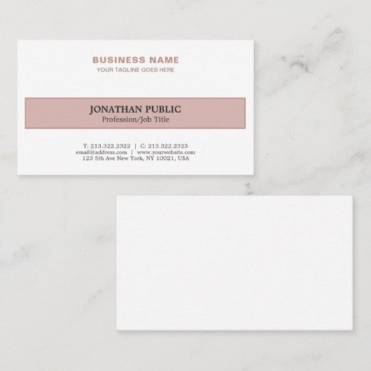 Professional Trendy Harmonic Colors Elegant Plain Visitekaartje (Voorkant / Achterkant)