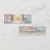 Professional Trendy Lotus Holographic Pearl Mini Visitekaartje (Voorkant / Achterkant)