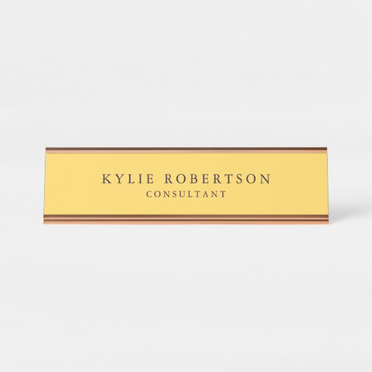 Professional Trendy Modern Plain Minimalist Bureau Naambordje (Voorkant)