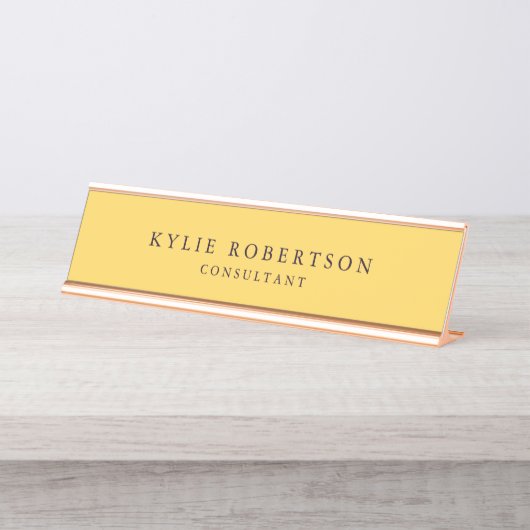 Professional Trendy Modern Plain Minimalist Bureau Naambordje (Voorkant)