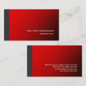 Professional Trendy Style Gray Red indrukwekkend Visitekaartje (Voorkant / Achterkant)